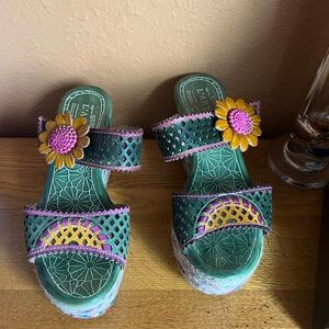 NWOT -36EU - L'ARTISTE Virgie 5.5-6/36EU Floral Platform Espadrille Sandals